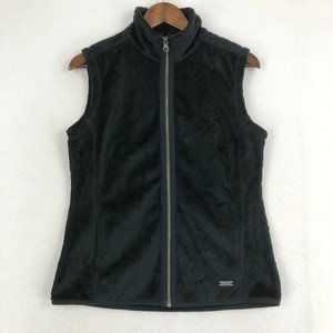 Natural Reflections Women's Size Small Black Full Zip Sleeveless Mock Neck Vest